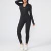 Autumn Scrunch Gym Jumpsuit Women's Fitness Suit Long Sleeve and Long Pant Sports Overalls for Woman Tracksuit Yoga Clothing Zipper Workout Sportswear