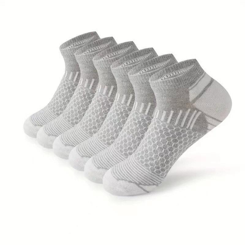 6 Pairs of Breathable Socks Fashionable High-quality Knitted Cotton Women s Socks Casual Business Socks The Same Socks for Men and Women one size светло-серый