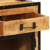 Sideboard 80x31x66 cm Solid Rough Mango Wood and Metal