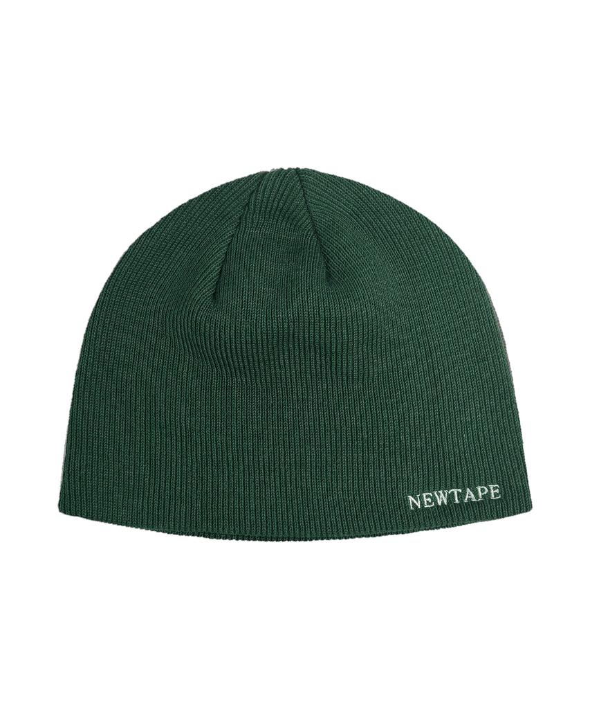 Nyuteib Oversized Lettering Cotton Short Beanie - Khaki