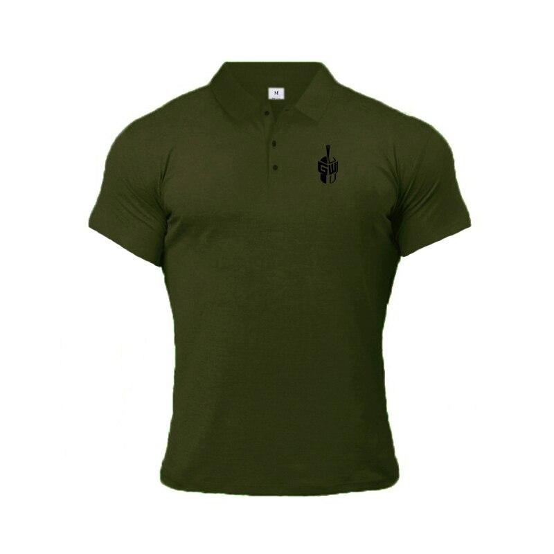 Muscleguys Summer Short Sleeved T-shirt Trend Lapel POLO Shirt Simple and Versatile with Half Sleeve