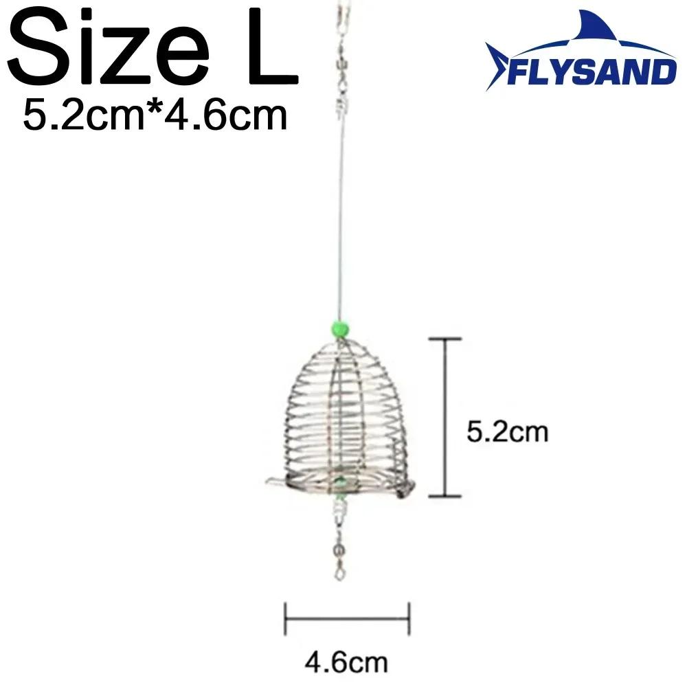 Stainless Steel Fishing Bait Cage Feeder Holder S/M/L Sizes Fishing Lure Accessory Durable Fishing Gear