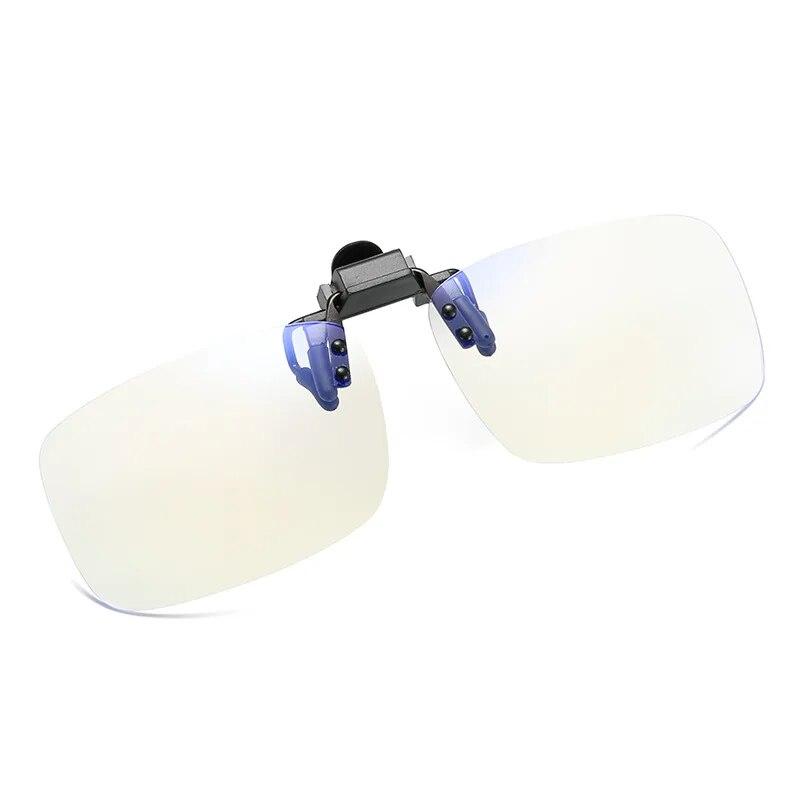 Clip On Anti Blue Light Glasses for Women Men Clear Computer Phone Eyewear Fashion Flip Up Blue Ray Blocking