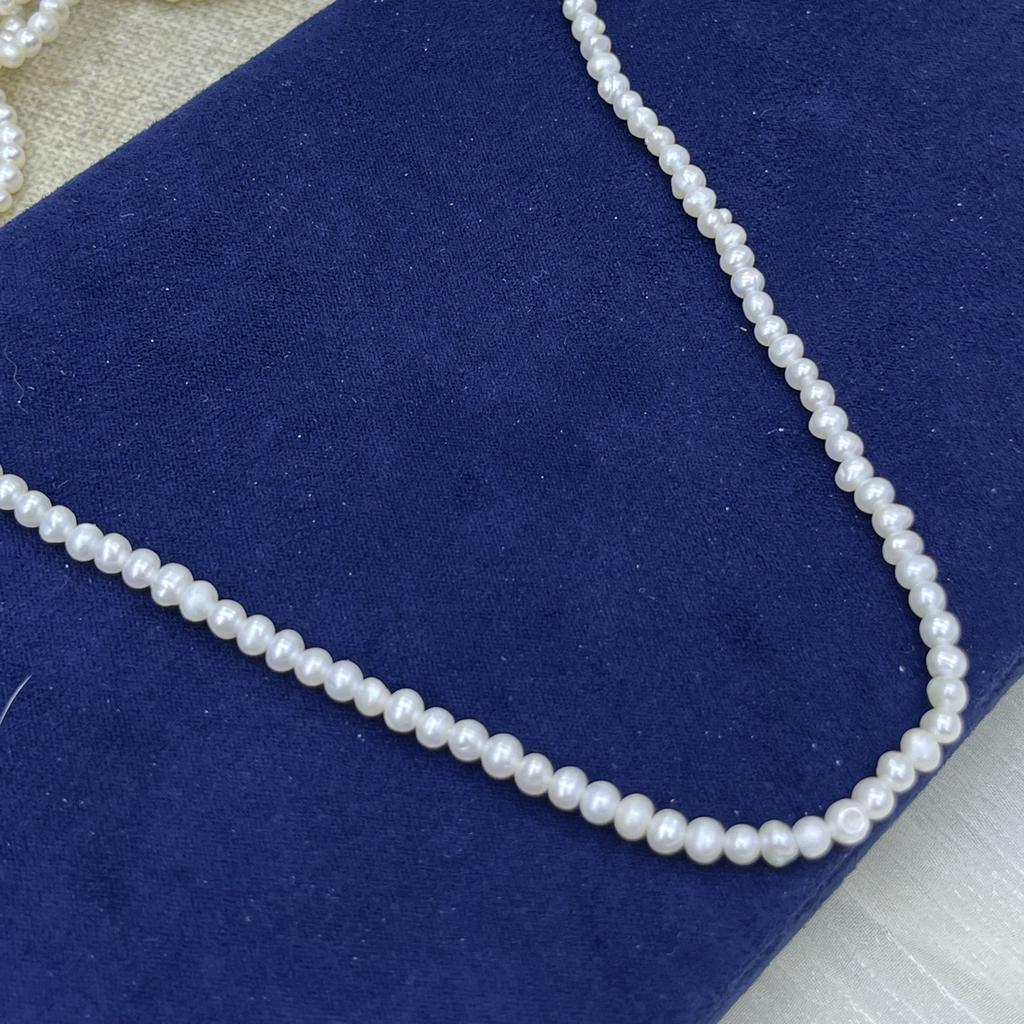 1String, White Natural Freshwater Pearls Beads for Jewelry Making DIY Crafts (Beads 3-4mm, Length 36cm)