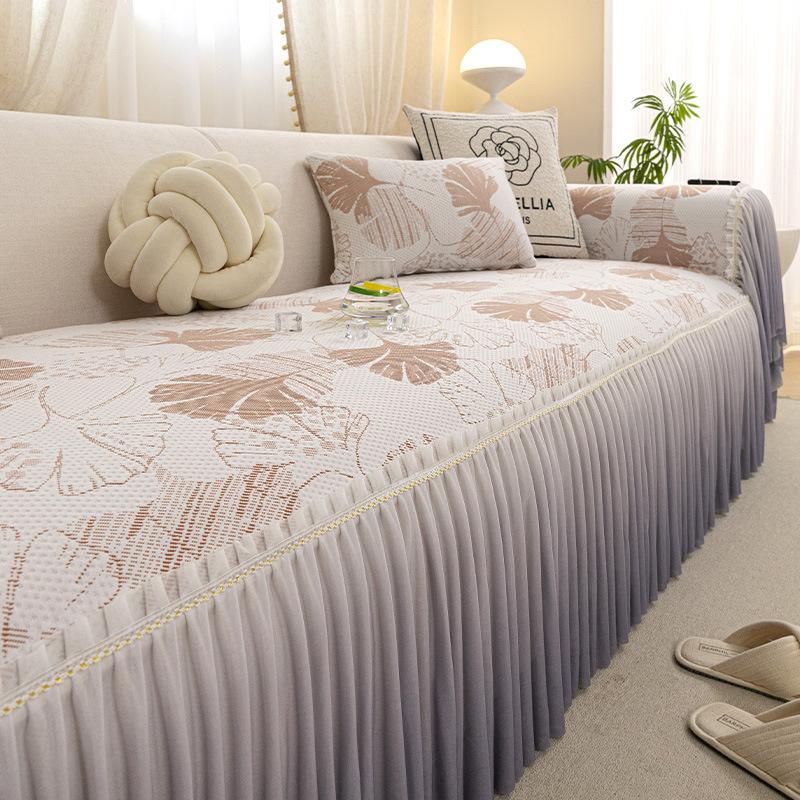 

Летняя подушка для дивана летний коврик для дивана наволочка ткань 2025 новый прохладный ледяной шелк фиксированная нескользящая подушка для сиденья 70*70cm