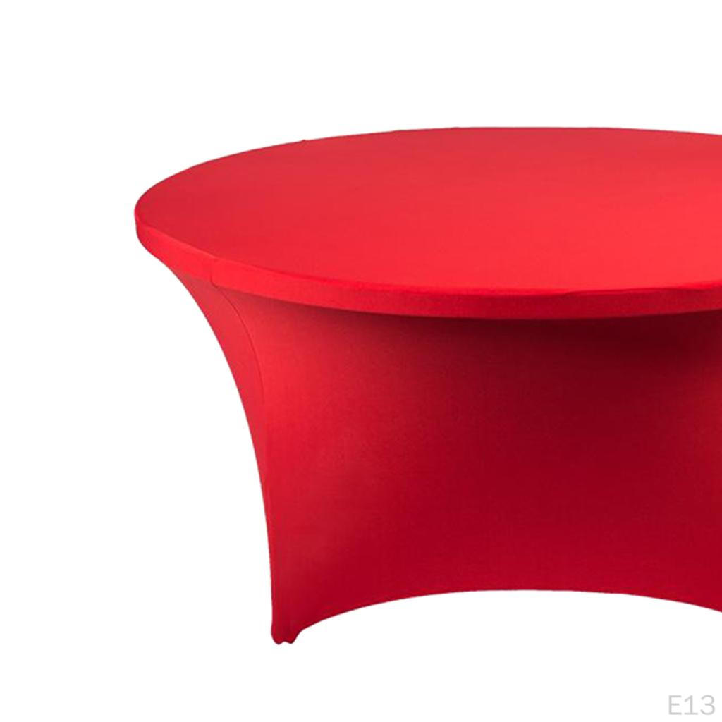 Cocktail Spandex Table Cover Fitted Elastic Tablecloth for Round Tables