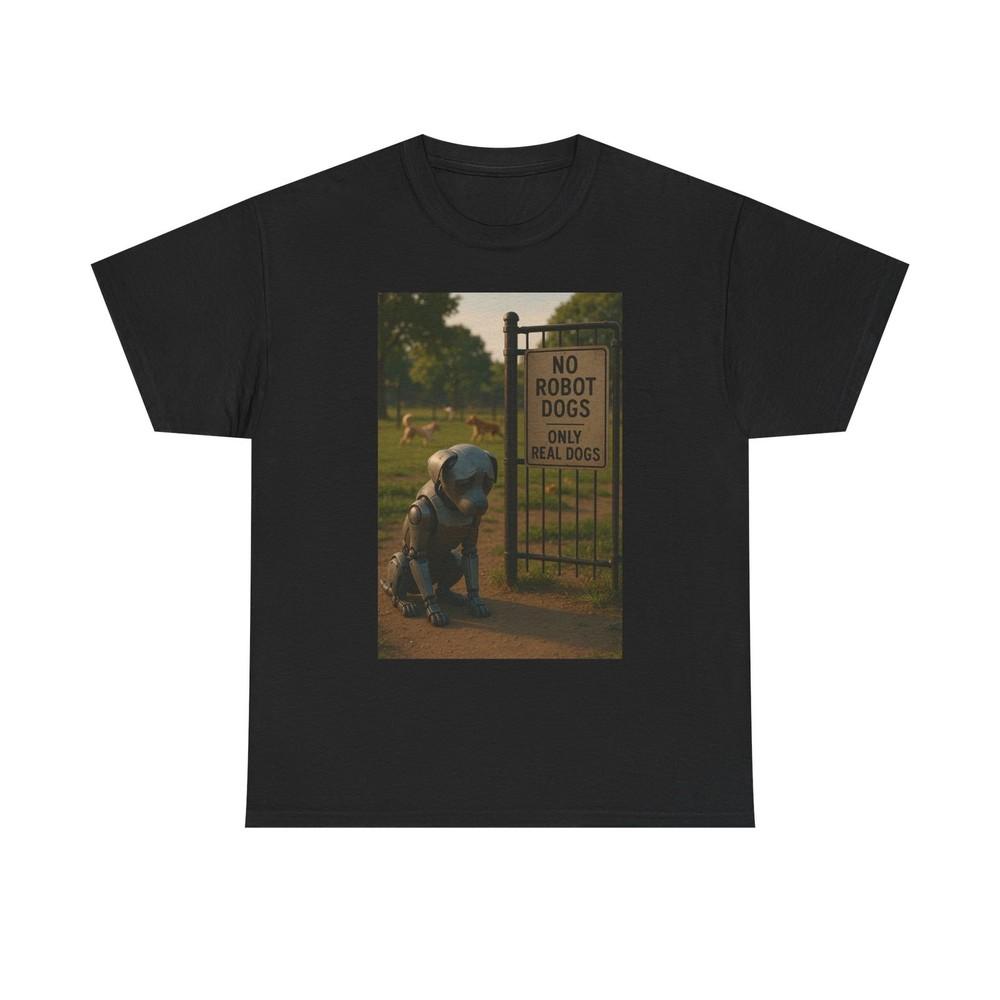 Sad Puppy Robot Graphic T Shirt S-5XL NEW Unisex Cotton Tee
