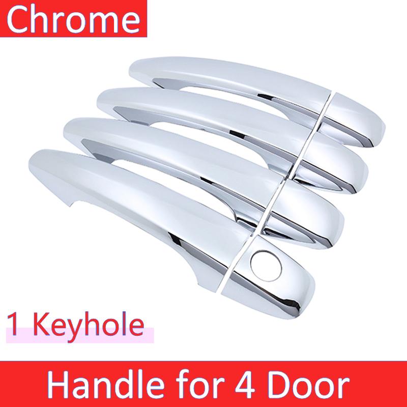 Auto Chrome For Citroen C Elysee 2013~ Car Chrome Door Handle Cover Exterior Styling Accessories Sticker