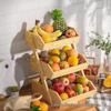 Bamboo Multi-layer Vegetable & Fruit Draining Storage Basket