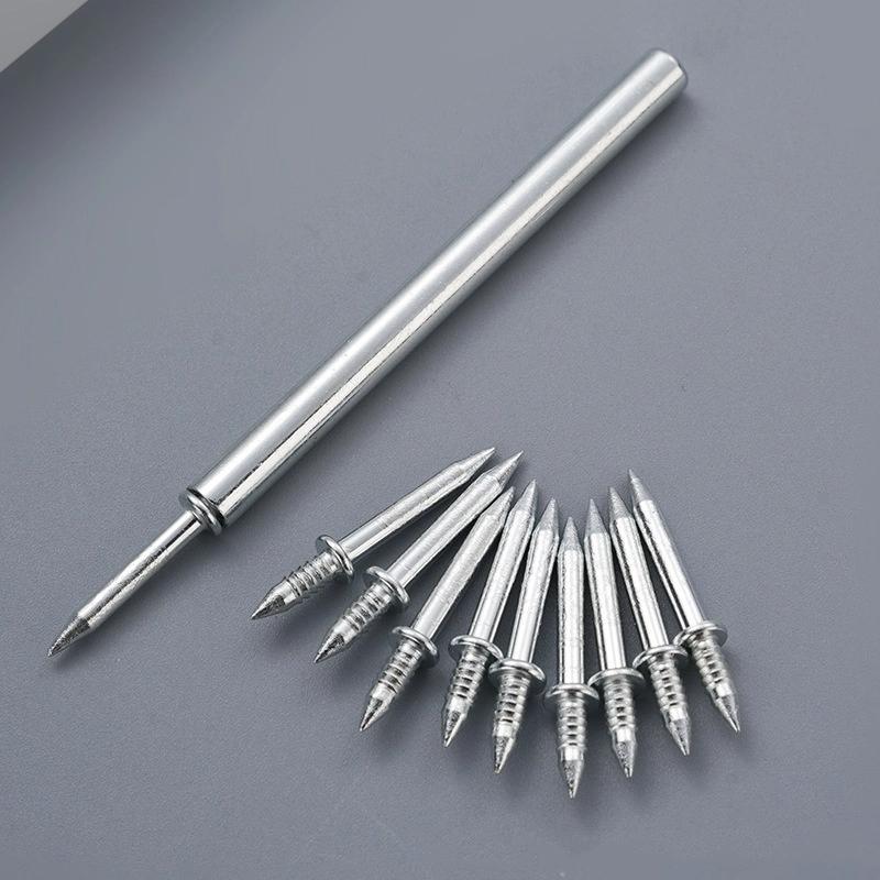 50/100pcs Pcs Nail Without Marks Metal Rust-Proof Nails Wood No Trace Double Head Nails Seamless Nails Skirting Thread Seamless