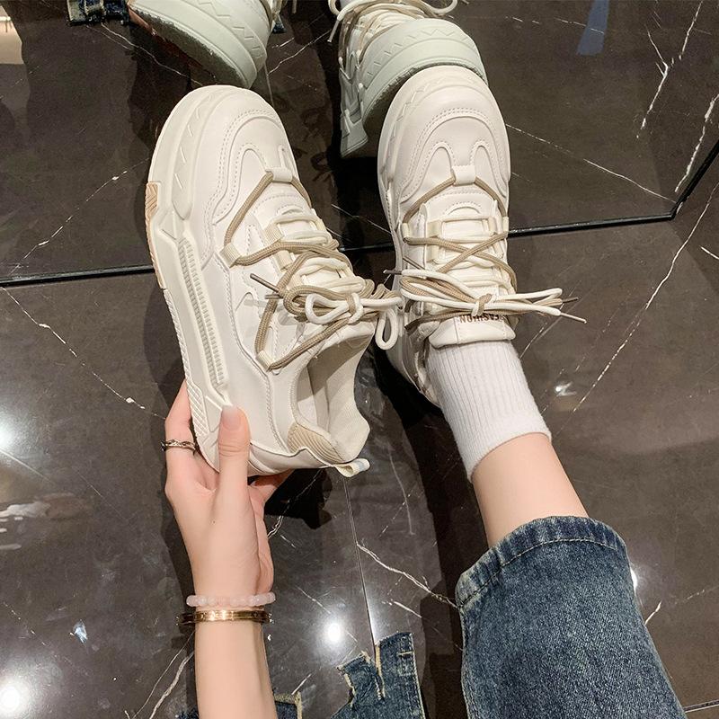 

Маффины толстоподошвенные дышащие удобные повседневные спортивные кроссовки женские 2025 лето новая мода интернет-знаменитость кеды 35 хаки