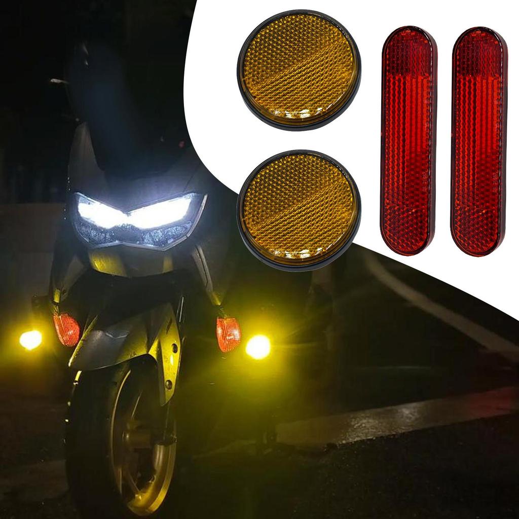 4 Pieces Reflector Light Reflective Strip Replacement Part for Trailer Bike Car