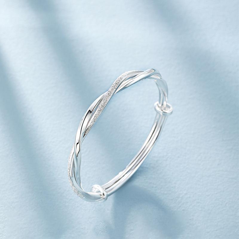 Ferris Wheel Möbius Sterling Silver Bracelet - Elegant, Fade-Resistant Jewelry for Women