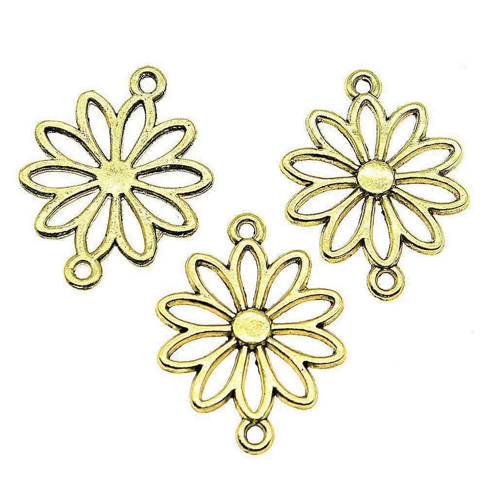 Flower Plaque Connector Components Pendant Diy Jewelry Pendants
