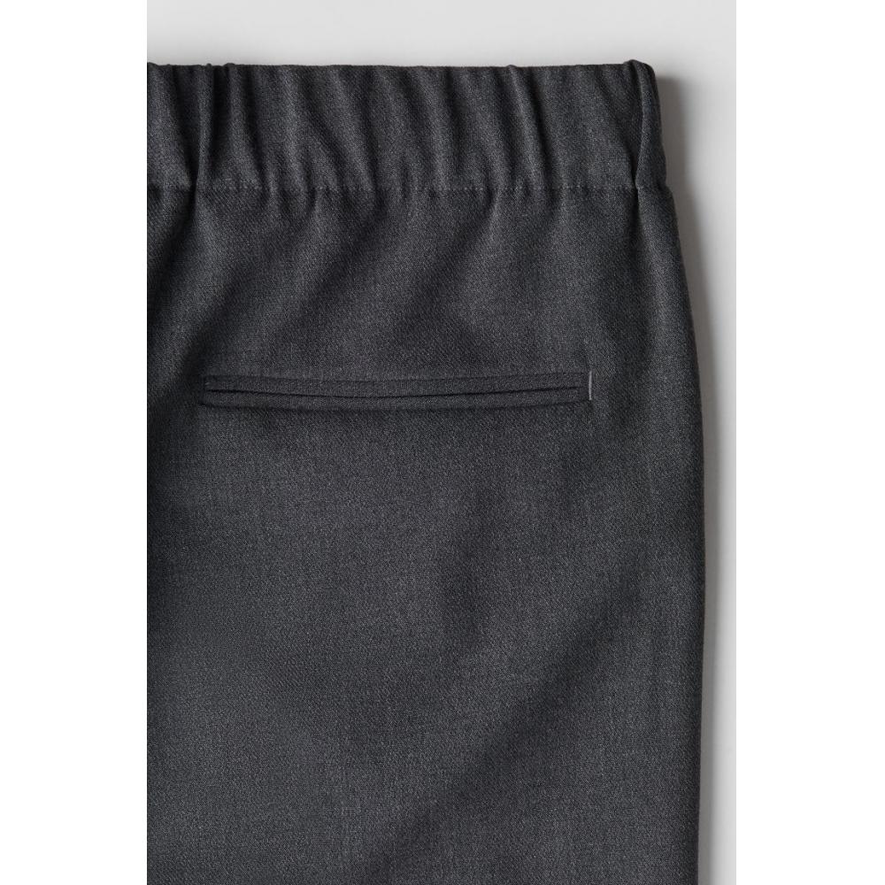 H M Trousers Regular Fit Dark Grey