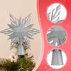 Christmas Tree Topper Projector Light Snowflake Holiday Decoration Bedroom Office Xmas Ornament
