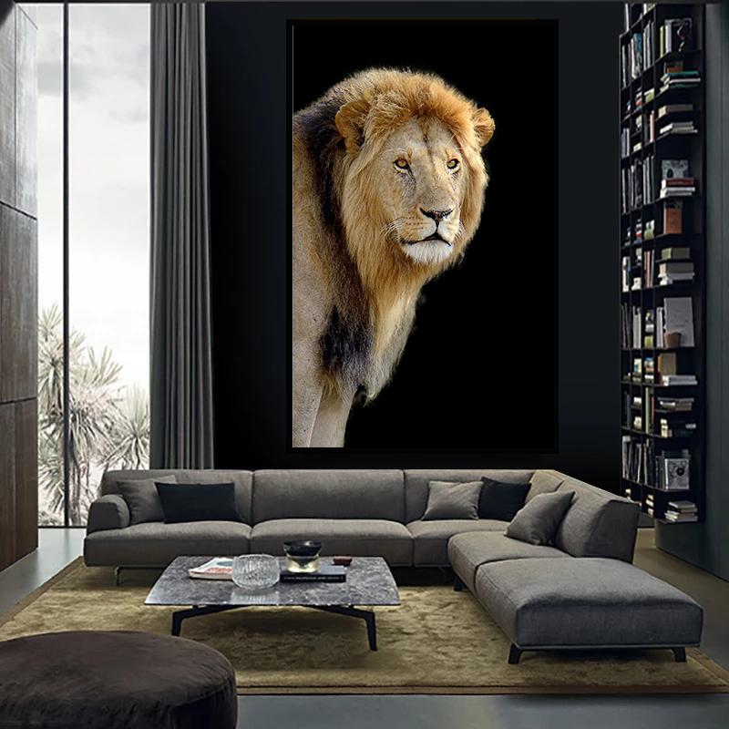 Wild Animal Picture Lion Tiger Canvas Painting Prints Wall Art Modern Living Room Decoration Poster For Home Bedroom Cuadros