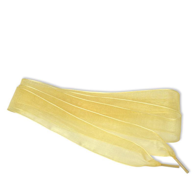 2.5CM Width Tulle Webbing Snow Shoelace Flat Silk Shoe laces Fit Sneakers Ballet Lace Chiffon Yarn Shoelaces Shoes Accessories