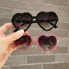 New Cartoon Lovely Sunglasses Flash Crystal Heart Shape Frame Girls Sun Glasses Round Street Beat Eyeglasses