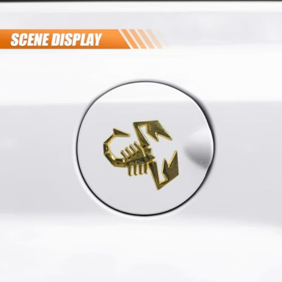 3D Scorpion Emblem Badge for Car Metal Sticker Decal Auto Exterior Decorative Logo for Truck SUV RV Side Rear Front Car Body Do