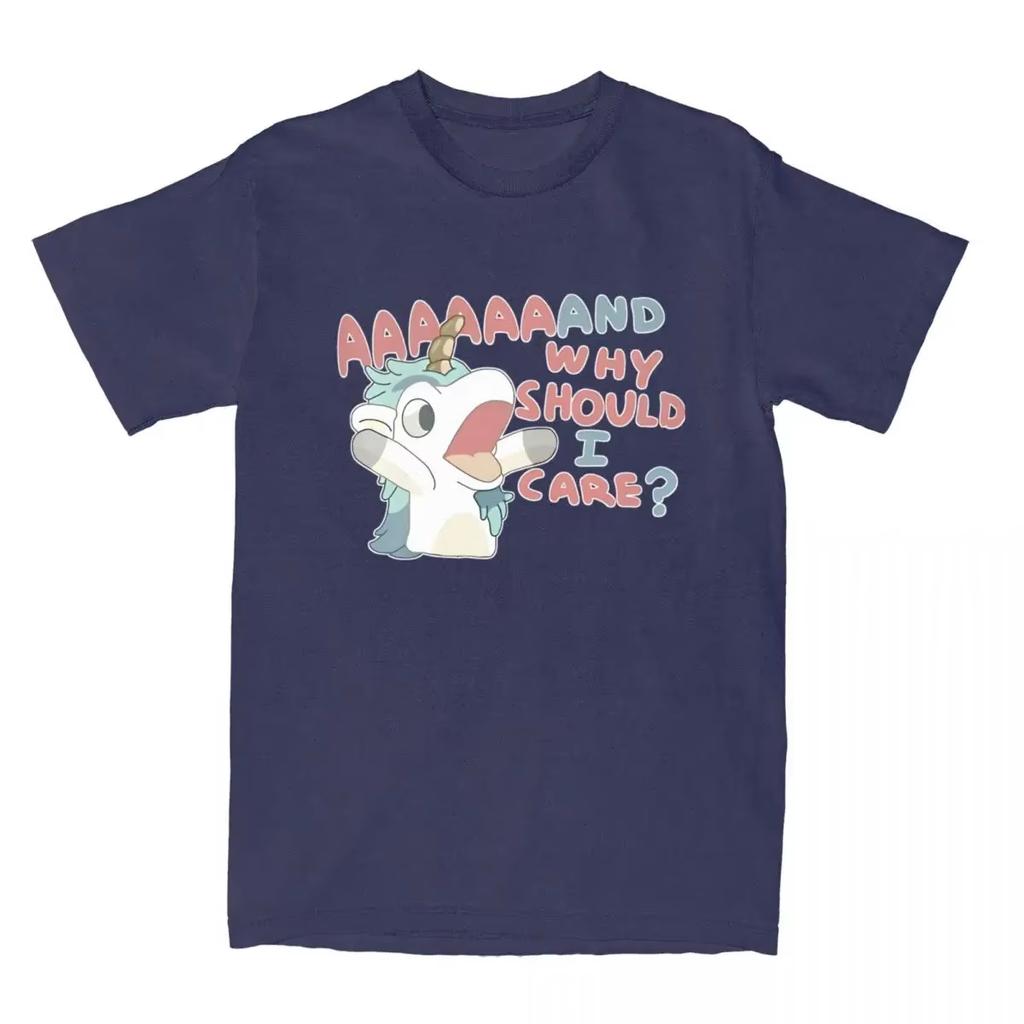 Men Womens T Shirt Why Should I Care Unicorse TShirts Harajuku Hot Anime Blueyed Beach Tees Pattern Cotton Tees Comfortable
