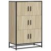Highboard in Sonoma Oak Finish 68 x 35 x 106.5 cm Particleboard and Metal