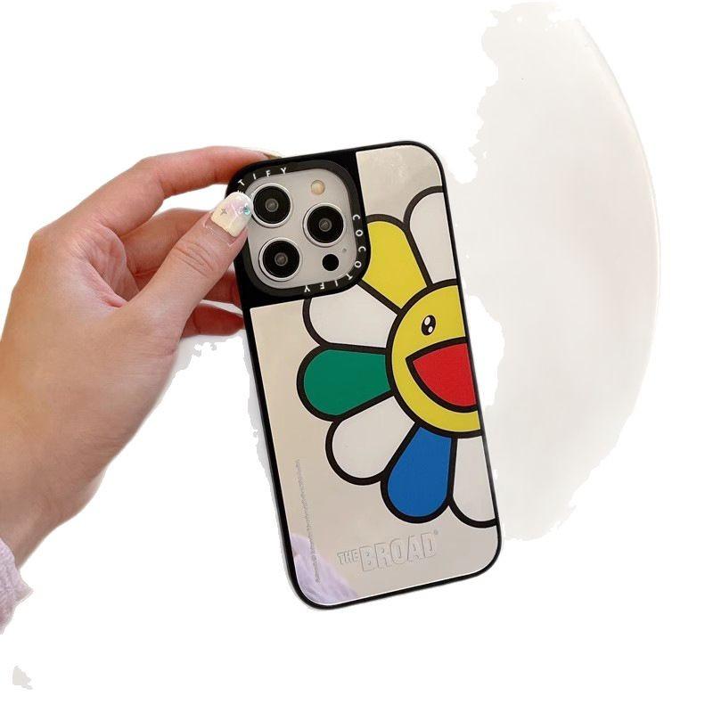 Sunflower Suitable for iPhone 16 Pro Apple 15 Promax Phone Case 12 Mirror 13 Trendy Brand 14 Anti Drop Cover