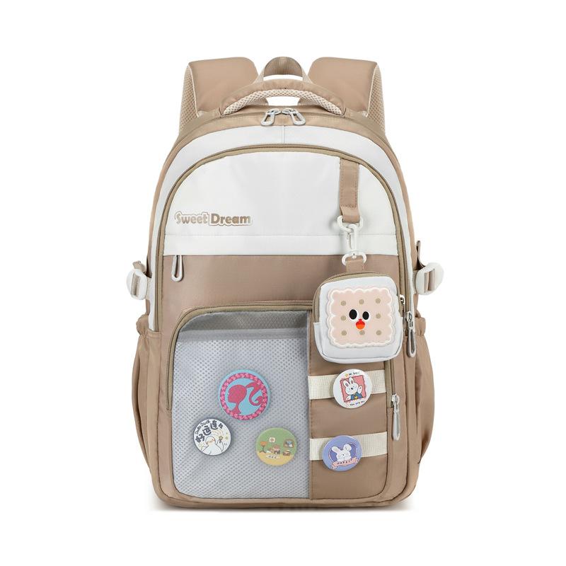 Simple Schoolbag Female Middle School Students Large Capacity Junior High School Children Backpack Backpack Fashion