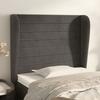 Exclusive House - Headboard with Ears Dark Grey 93x23x118/128 Cm Velvet