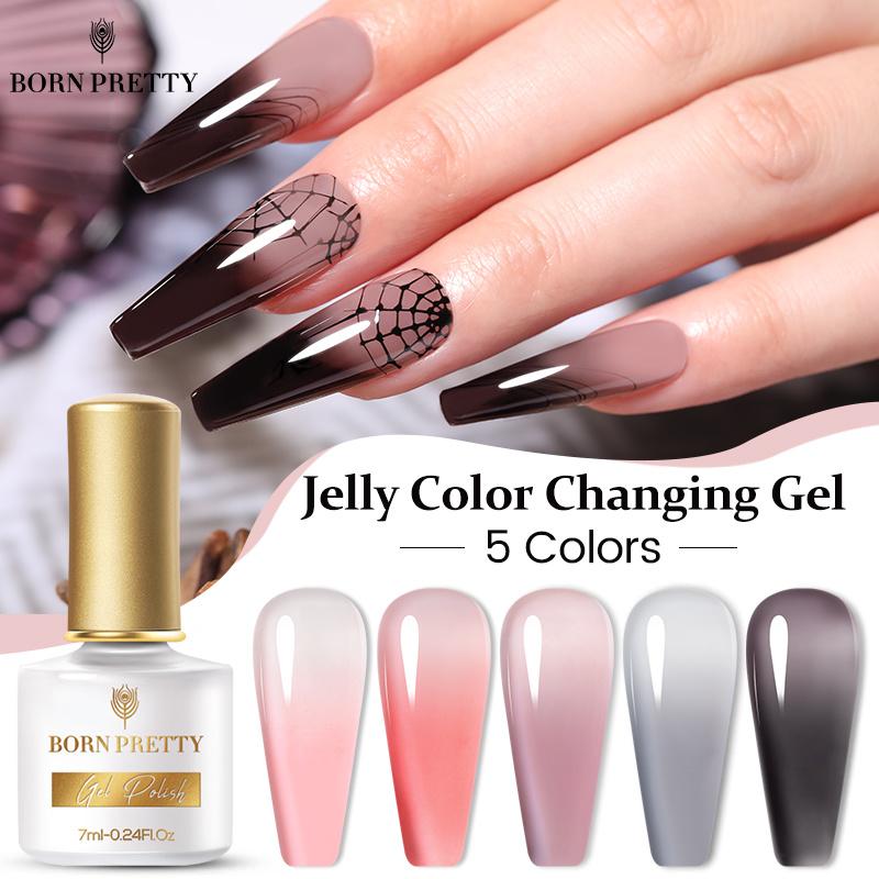 

BORN PRETTY 7 мл Гель-лак для ногтей Jelly Color Термогель LED/Lamp Гель-лак Маникюр
