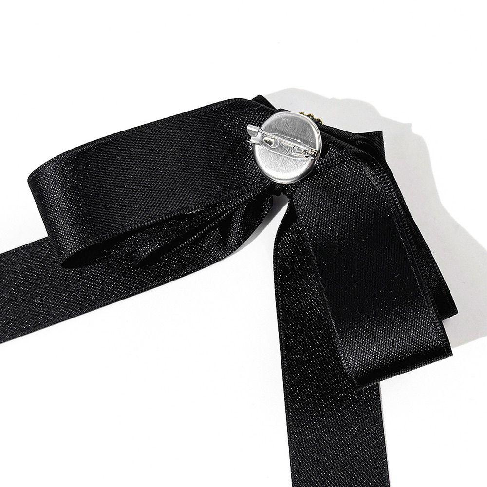 Faux Pearl Women Necktie Preppy Style Ladies Neck Wear Fashion Bowknot Neckties  Business