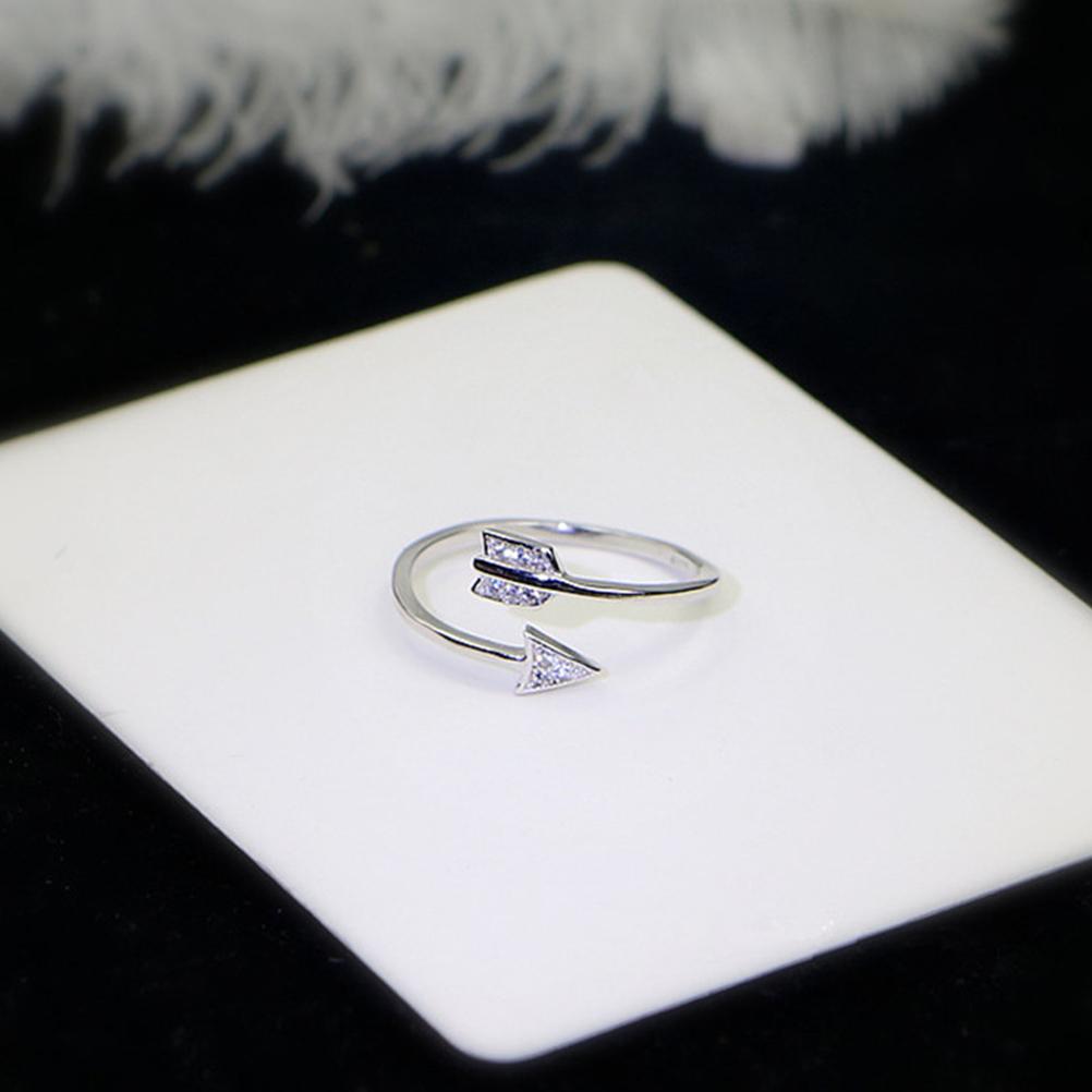 2 ks Prsteny se šipkami pro ženy Prsten Prsten Pásek Otevřený prsten na prst Nastavitelný prsten Kovový prsten