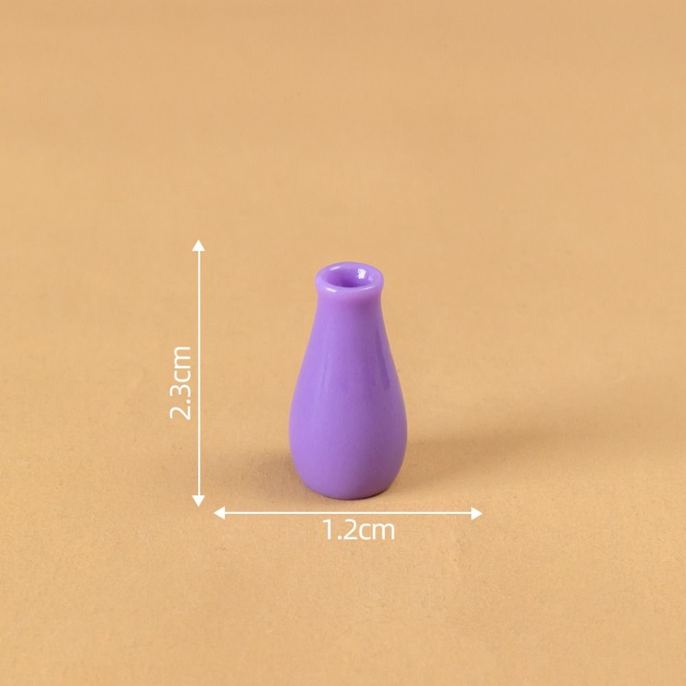 

Симпатичная имитация цветной вазы для украшения своими руками, ваза для кукольного домика, миниатюрные украшения, подарочная маленькая ваза