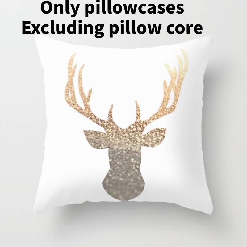 Modern Minimalist Cotton Cartoon Letter Cushion Cover Soft Peach Skin Plush Pillow Cover