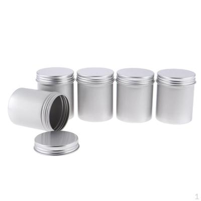 Aluminum Tin Jars Cosmetic Metal Tins Empty Container Pot Screw Lid for Candle, Lip , Salve, Makeup,