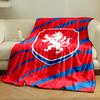 Red Lion Crest on Bold Stripes print blanket soft and cozy perfect for the living room bed sofa or a nap,gift