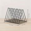 1pc Metal Desk Organizer, 9-Section File Holder, Office Bookshelf Storage, Creative Display Storage, Bookclip Office Shelf