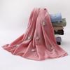 New monochrome chiffon hot diamond beads butterfly scarf female minority yarn headscarf straight hair