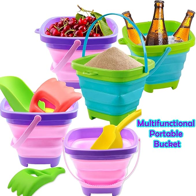 

Детские пляжные игрушки Дети играют в водные игрушки Складное портативное ведро с песком Летняя уличная игрушка Пляжная игра Игра в воду с песком Игрушка для детей