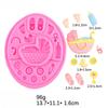 3D Baby Shower Pram Design Silicone Mold Fondant Chocolate Mould DIY Clay Model Cake Decorating Tool Baking Accessories
