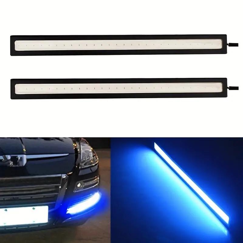 2 PCS Super Bright 17CM LED COB Fog Bulb Car DRL LED Strip Daytime Running Light bar 12V 6500K Auto Interior Styling Lamp