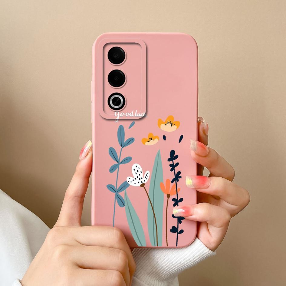 Case For OPPO Narzo 70 Pro Realme P1 Pro A3 Pro Funny Avocado Pattern Covers Screen Protector Liquid Silicone Painted Anti Drop Shell Housing For OPPO