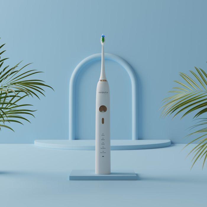 Brosse à dents électrique - NEOPULSE - NEOSONIC - 50000 VPM - 15 modes - Blanc