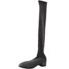 Solid color pointed thick heel over the knee boots women's autumn and winter new retro versatile high heel thin socks boots
