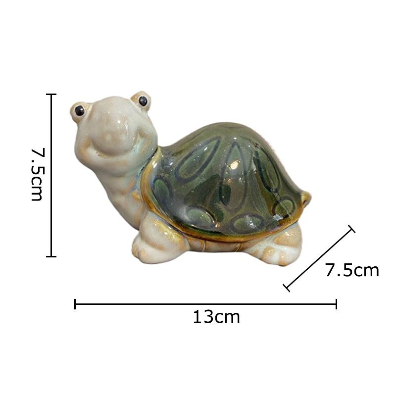 Cute Cartoon Little Turtle Statue Decorativ Tray Desk Decoration Ornaments Creative Turtle Sculpture Room Aesthetic Decor