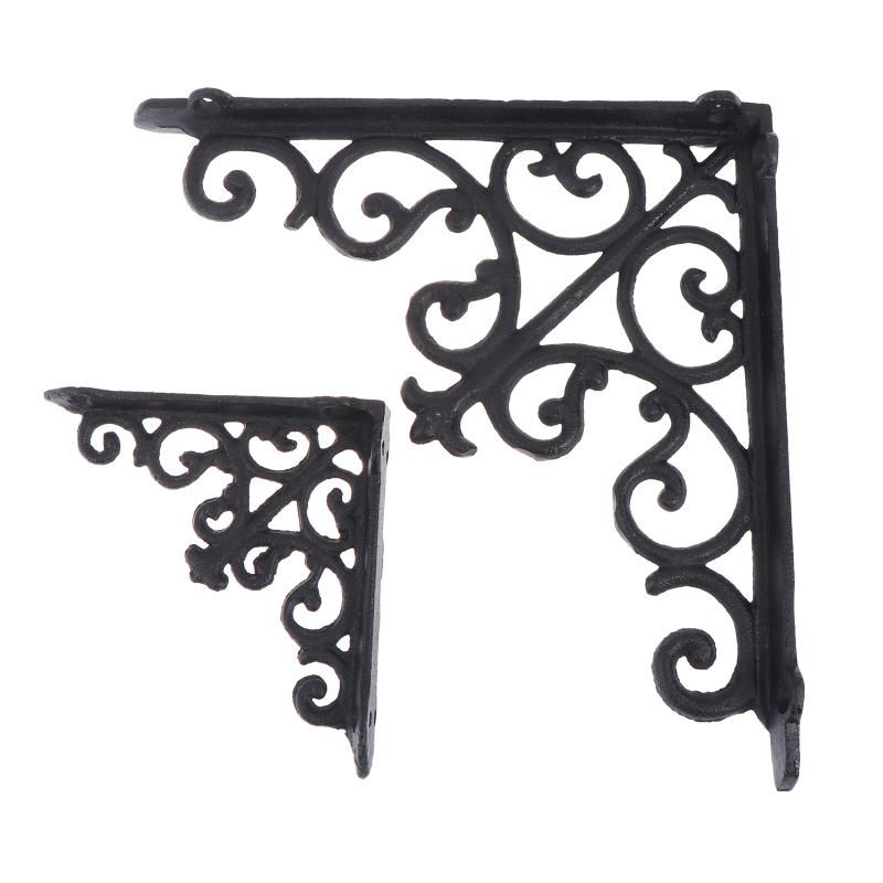 Suport decorativ vintage din fontă pentru raft Suport triunghiular de perete Rezistent la greutate Rezistent la rugină Suport pentru raft flotant Decor casă