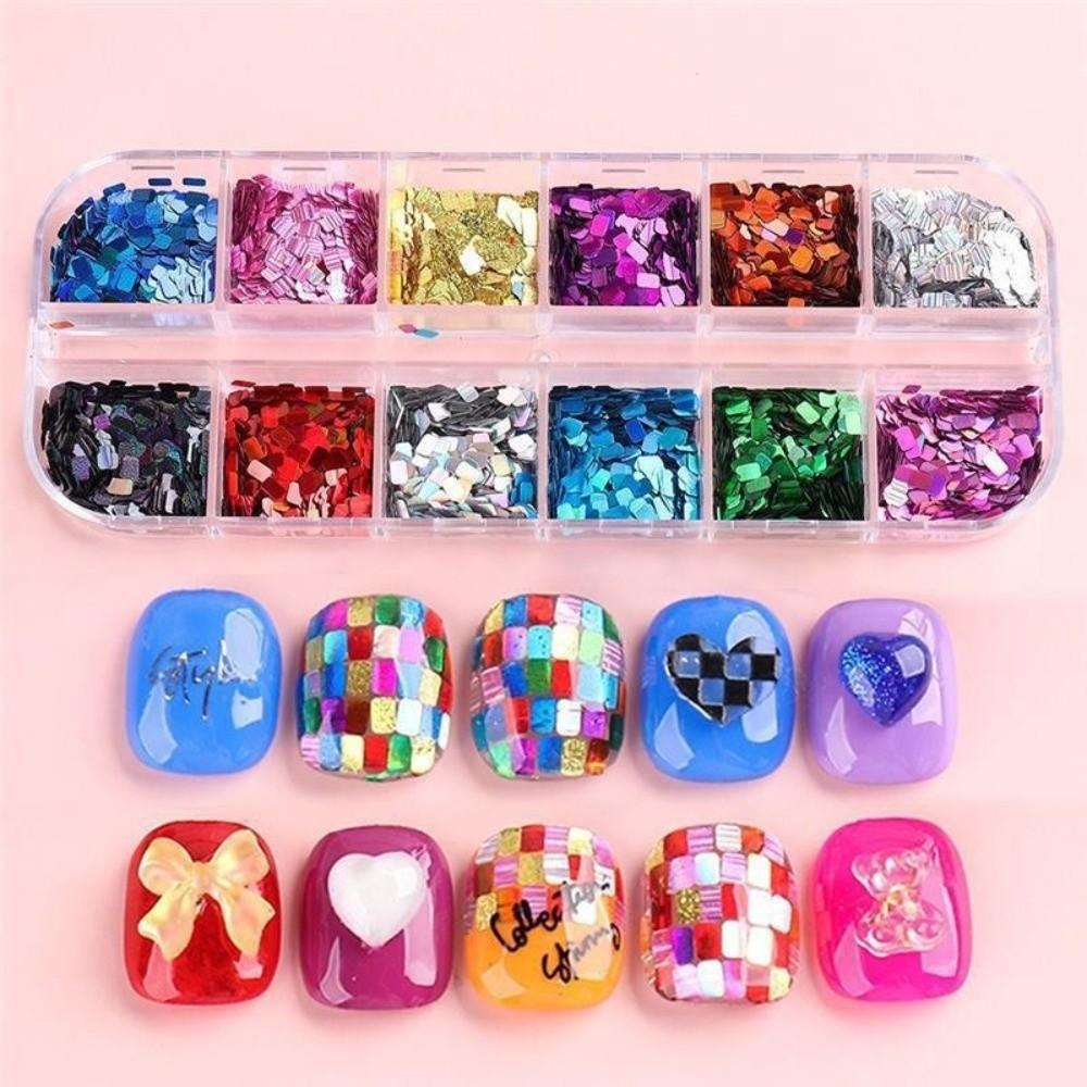 Laser Shiny Nail Art Sequins Holographic Nail Charms New Sequins Nail Decorations  French Manicure