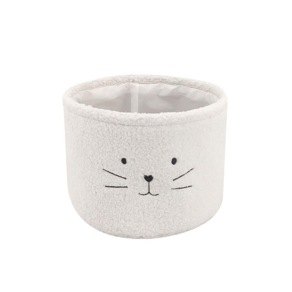 Cartoon Desk Storage Basket Cute Children's Storage Bucket Multi-Purpose Plush Bucket  Laundry Toys