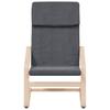 Relax Chair with Footstool Dark Gray Fabric