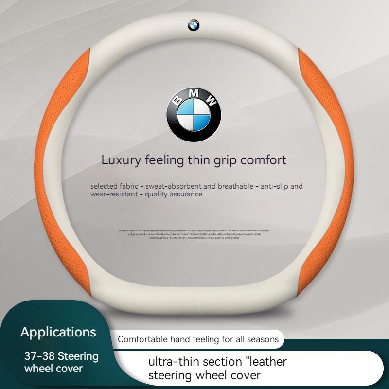 For BMW X1 X3 X4 X5 X7 M3 M4 M5 E46 E39 E60 E90 E91 E36 E87 F10 F20 F30 Car Anti-slip Carbon fiber Leather Steering Wheel Cover